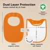 KeaBabies 8pk Organic Baby Bibs for Boy, Baby Drool Bib for Baby Boys and Girls, Newborn Teething Bibs - 3 of 4