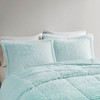 Sapphtopaz Long Fur Ombre Pattern Design Comforter Set, Bedding Set Reversible Quilt Set,1 Comforter and Standard Shams, Machine Washable - 3 of 4