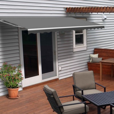 ALEKO 20 X 10 feet Motorized Retractable Patio Awning White Frame 20'x10'