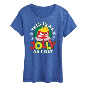 Women's - Inside Out 2 - Anger This Is As Jolly As I Get Short Sleeve Graphic T-Shirt - 1 of 4