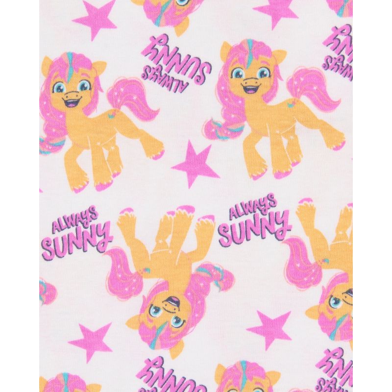 My Little Pony: A New Generation Girls' Sunny Starscout Sleep Pajama Set White, 5 of 7