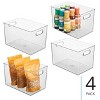 Plastic Storage Bin with Handles - Set of 4 - Clear - Made in USA - 2 of 4