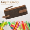 Unique Bargains Pencil Case Canvas Patchwork Style Large Capacity for Office Supplies 1 Pc - 3 of 4