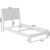 Atlantic Furniture Portland Twin Extra Long Traditional Bed with Open Footboard and Turbo Charger in White - 2 of 4