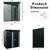 5x3 Foot Metal Storage Shed, Outdoor Steel Utility Shed with Locking Door, Perfect for Trash Cans & Yard Tools, Durable Construction - 4 of 4