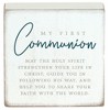 Dicksons My First Communion Double Sided Encouraging Verse Customizable White 3 x 3 MDF Mini Tabletop Plaque - 2 of 2