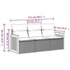 vidaXL Patio Sofa Set with Cushions - 3 Piece Outdoor Garden Furniture - Black PE Rattan & Acacia Wood Armrests - Modular & Weather-Resistant - 3 of 4