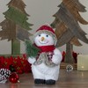 Northlight Plush Snowman with Pine Sprig Wearing Plaid Vest Christmas Figure - 10" - 2 of 4