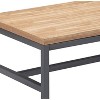 Dobson Natural Wood and Black Metal Coffee Table Natural - Finch - image 4 of 4