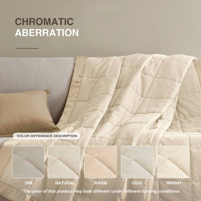 Twin Lightweight Down Alternative Blanket with Satin Trim