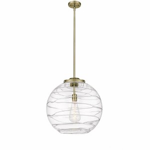 Athens Deco Swirl - 1 Light Pendant In Industrial Style-19.5 Inches Tall and 17.88 Inches Wide - 1 of 1