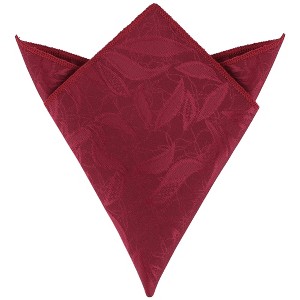 INSPIRE CHIC Men's Classic Floral Leaves Pocket Squares - 1 of 4