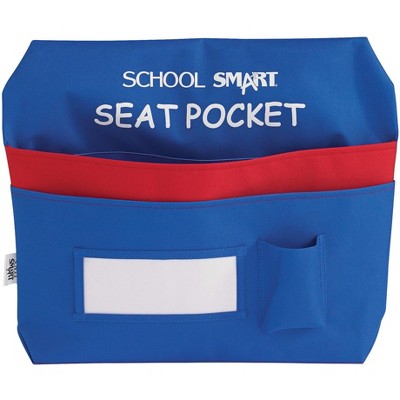 School Smart Seat Pocket, 17 L X 14-1/2 W Inches, Blue