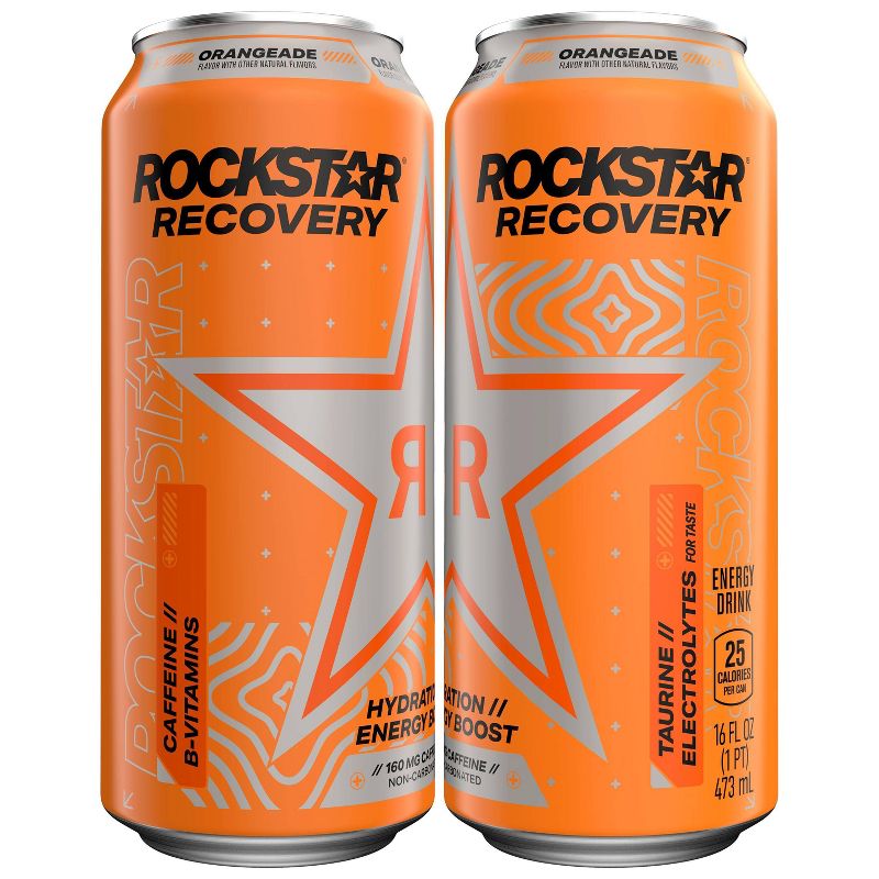 Rockstar Recovery Orange Energy Drink - 16 fl oz Can, 3 of 7