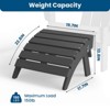 Hyleory HDPE Foldable Outdoor Folding Ottoman Patio Footrest for Adirondack Chairs - 3 of 4