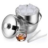 Fortune Candy Party Cooler 2.8L Double-Wall Vacuum Insulated Ice Bucket with Lid, Scoop, Keep Ice Frozen Longer - 2 of 4