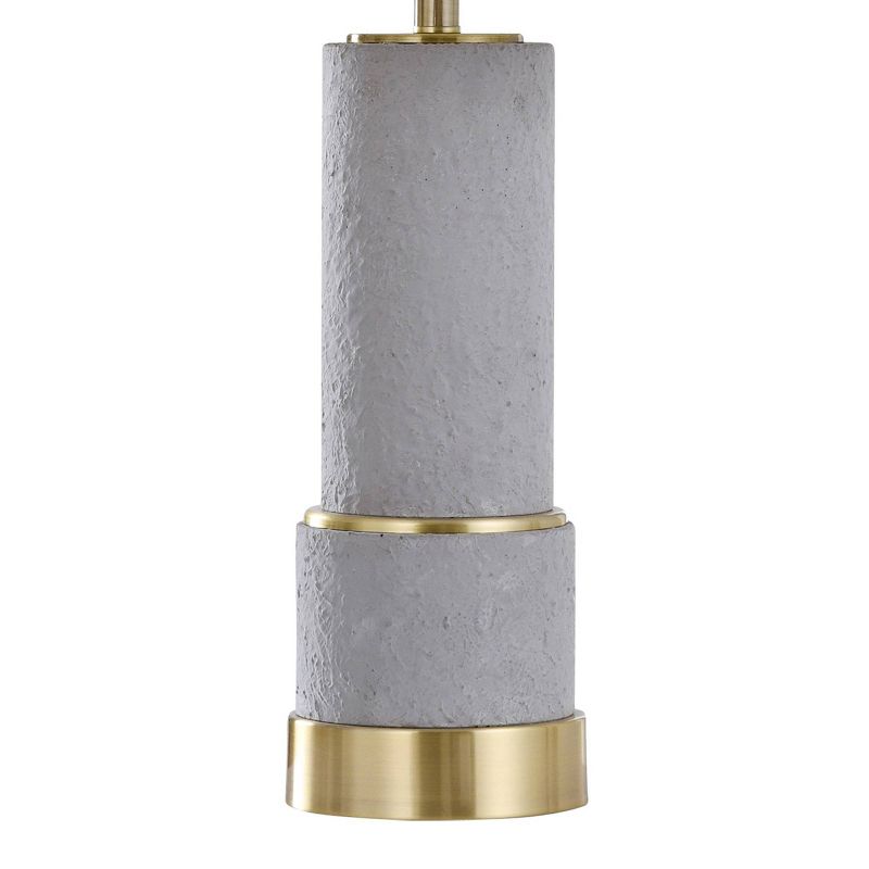 Torrington Gold Contemporary Concrete and Metal Body Table Lamp - StyleCraft, 4 of 5