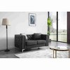 TiramisuBest 45"W Gray Corduroy Loveseat with Hidden Storage & Side Pocket, Compact Upholstered Sofa for Small Spaces - 4 of 4