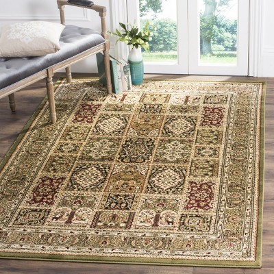 Elegant Lyndhurst Tufted Multi-Green Reversible Area Rug