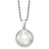 Chisel Stainless Steel Polished with Acrylic Soccer Ball Pendant on a 22" Ball Chain Necklace - 2 of 4