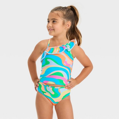 Baby Girls' Long Sleeve Colorblock Rashguard One Piece Swimsuit - Cat &  Jack™ Pink 18m : Target