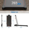 Naysaye Portable Folding Treadmill with Removable Armrests Cushioned Running Belt Spacious Surface for Home Gym Office, Black Red, 48.62"*22.3"*38" - 3 of 4