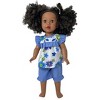 Doll Clothes Superstore Blue Flower Shorts Compatible With 18 Inch Girl Dolls Like Our Generation American Girl My Life Dolls - 3 of 4