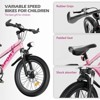 NAYSAYE Bicycles 20 Inch Kids Mountain Bike 7 Speeds Dual Disc Brakes for Boys and Girls for Adventure, Pink, 54.6"*20.7"*35" - 4 of 4