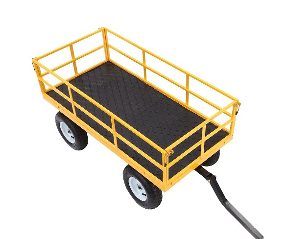 Gorilla Carts Heavy-Duty Steel Utility Cart with Removable Sides and Pneumatic Tires, 1200-Pound Capacity