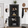 SKRAN 69.3" Tall Corner Cabinet, Farmhouse Corner Storage Cabinet with Doors & Shelves, Home Space for Living Room,Bathroom, Kitchen - 2 of 4