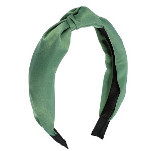 Unique Bargains Women's Satin Knotted Headband Hairband 1.2" Wide - 1 of 4