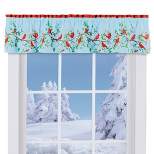 Collections Etc Cardinals On Branch Winter Holly Curtain Valance