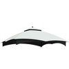 Replacement Canopy Top for Lowe's Allen Roth Heavy Duty Gazebo Roof Gazebo Top with Air Vent 10X12 Gazebo CoverReplacement Top Only (Brown) - 3 of 4