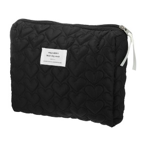 Unique Bargains Women's Portable Heart Makeup Bag 1 Pc - 1 of 3