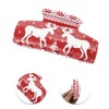 Unique Bargains Christmas Hair Clips Elk Snowflake Square for Christmas 3.35"x1.77"x1.97" Red White 1 Pc - 3 of 4