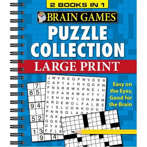 Brain Games - 2 Books in 1 - Puzzle Collection - Large Print by  Publications International Ltd & Brain Games (Spiral Bound)