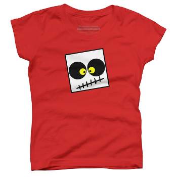 Girl's Design By Humans Square Skull By LonaMisa T-Shirt