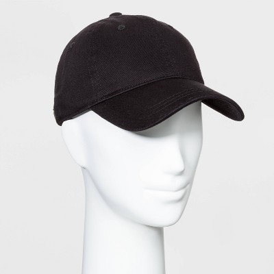 black baseball hat