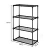 Fontoi Baker's Racks, 4 Tier Wire Shelf with Cover, FreeStanding Metal Storage Rack for Door Entrance Garage Kitchen Office, Black, 29"*14"*45" - 2 of 4