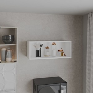 Coffee Table 10.6inH, 1 shelf, 4 legs, White - 1 of 1
