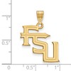 Black Bow Jewelry 10k Yellow Gold Florida State Seminoles NCAA Large Pendant - 2 of 3