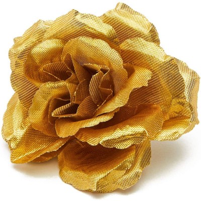 Bright Creations 50-Pack Champagne Artificial Flower Heads Silk Rose for Weddings, Decor, DIY Crafts, 3 Inches