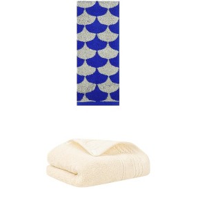 REGALWOVEN Soft Absorbent Bathroom Decorative Hand Towels for Drying 14" x 30"/13" x 29" 2 Pcs - 1 of 4
