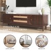 LIVAREEmlen Rattan TV Stand for TVs up to 75'',Entertainment Center with Solid Wood Legs, TV Cabinet for Living Room,Home Theatre - 4 of 4