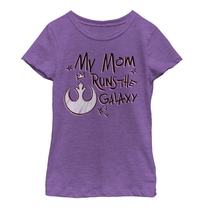 Girl's Star Wars: A New Hope Mother's Day Mom Runs Galaxy T-Shirt, 1 of 4
