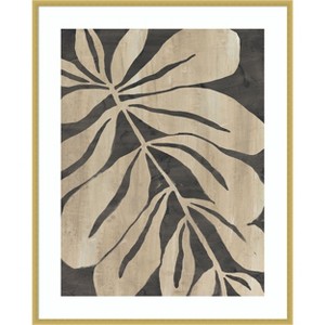 Amanti Art Bold Leaf Fossil I by June Erica Vess Wood Framed Wall Art Print - 1 of 4