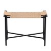 MAYEERTY Vanity Stools Handwoven Paper Rope Ottoman Entryway Natural Footstool Living Room Natural - 3 of 4
