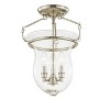 Livex Lighting Canterbury 3 - Light Semi-Flush Mount in  Polished Nickel - 4 of 4