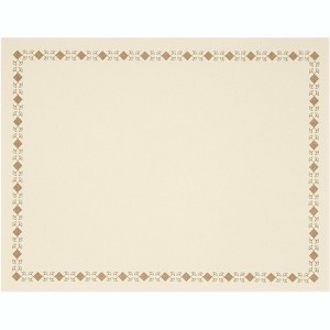 Hamilco Cream Color Vellum Certificate Cardstock Paper with Raised Print Border – 8 1/2 x 11" 65 lb Cover Card Stock for Printer - 50 Sheets - 1 of 2