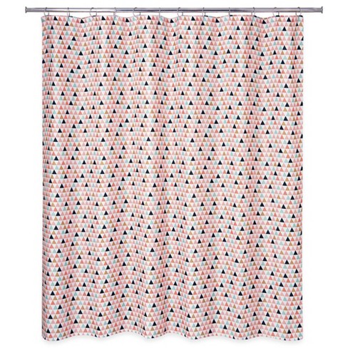Mod Triangle Shower Curtain Coral Allure Home Creation Target